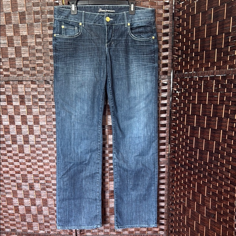 Guess premium sz 31 Blue Straight Leg Jeans Classic Style